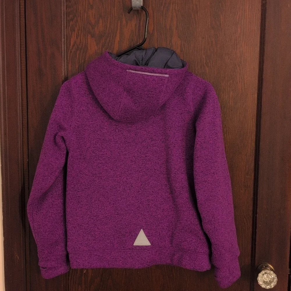 L.L Bean Purple Thick Hoodie Jacket Full Zip Size Girl's Medium (10/12)